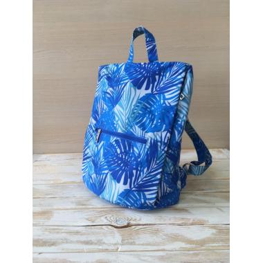 Сумка-рюкзак женский Serena голубы пальмы