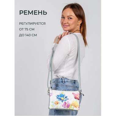Сумка женская Lilo небесно-голубой  Цветы 