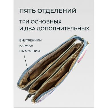 Сумка женская Lilo небесно-голубой  Цветы 