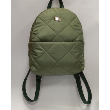Рюкзак женский Nino зеленый  стеганая ткань 
