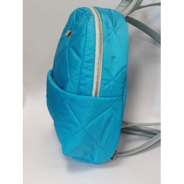 Рюкзак женский Nino бирюза, стеганая ткань 