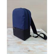   Рюкзак текстильный с одной лямкой черно-синий 